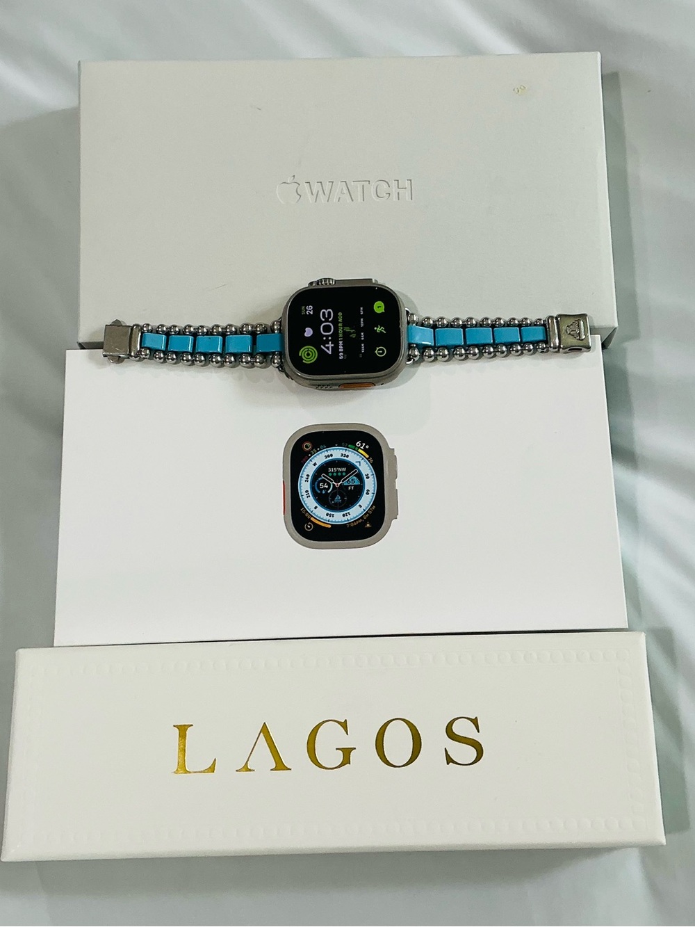 LAGOS Turquoise Bracelet and Apple Ultra 1